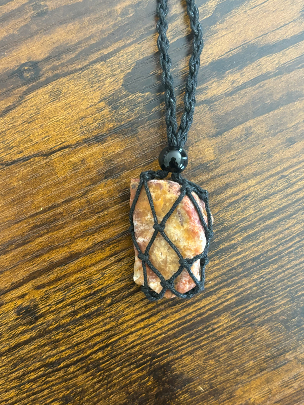 Woven Rope Necklace Black- Golden Cave Coral