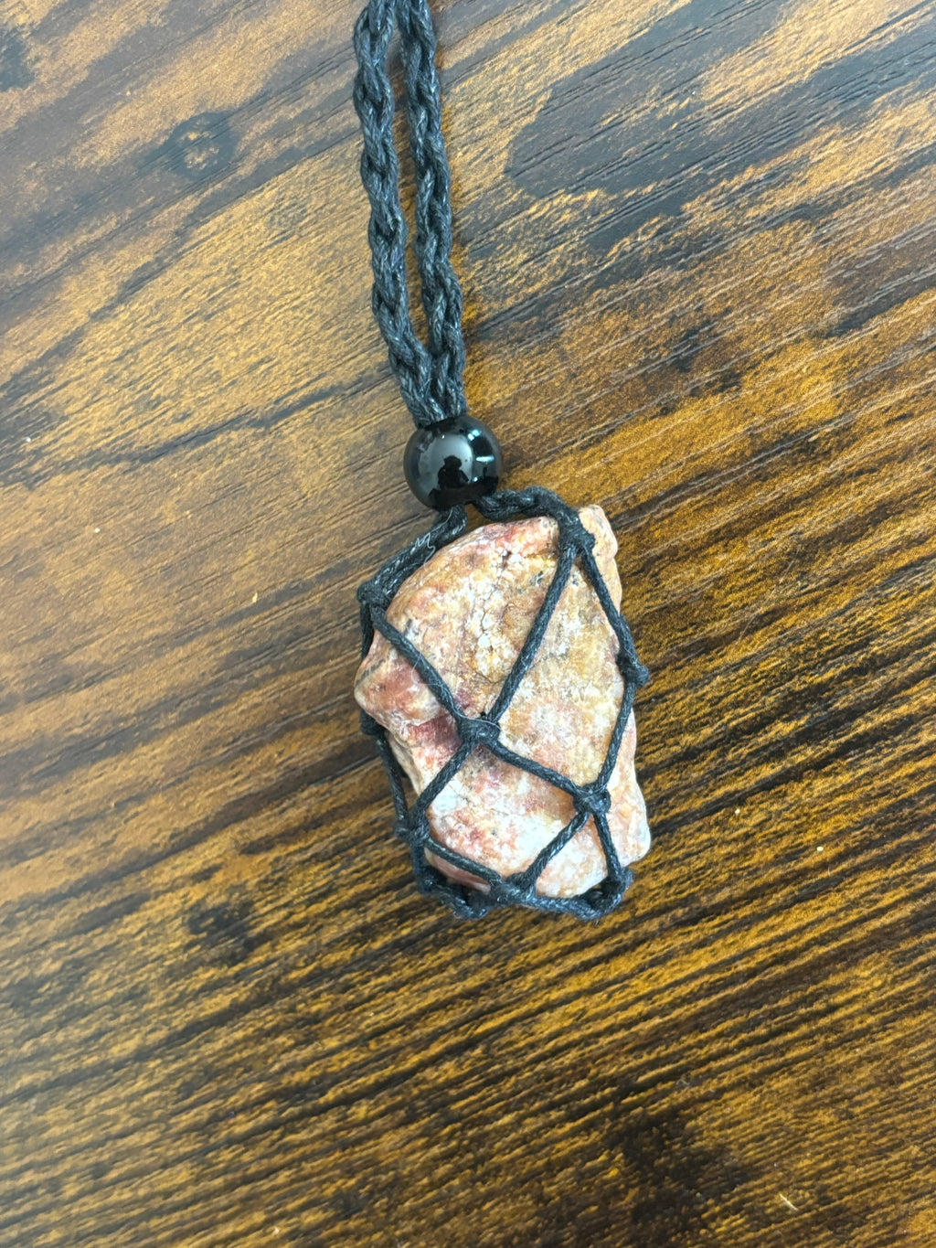 Woven Rope Necklace Black- Golden Cave Coral