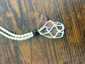 Woven Rope Necklace White- Chert Matrix