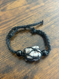 Woven Rope Bracelet Black- Cave Coral