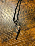 Wire Necklace Triangle- Chert with Iron Bands