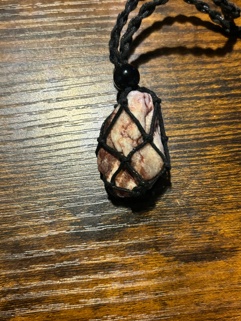 Woven Rope Necklace Black- Cave Coral