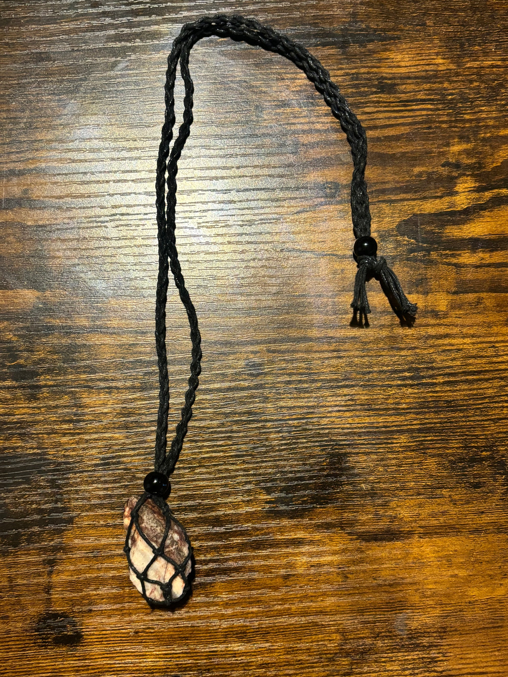 Woven Rope Necklace Black- Cave Coral