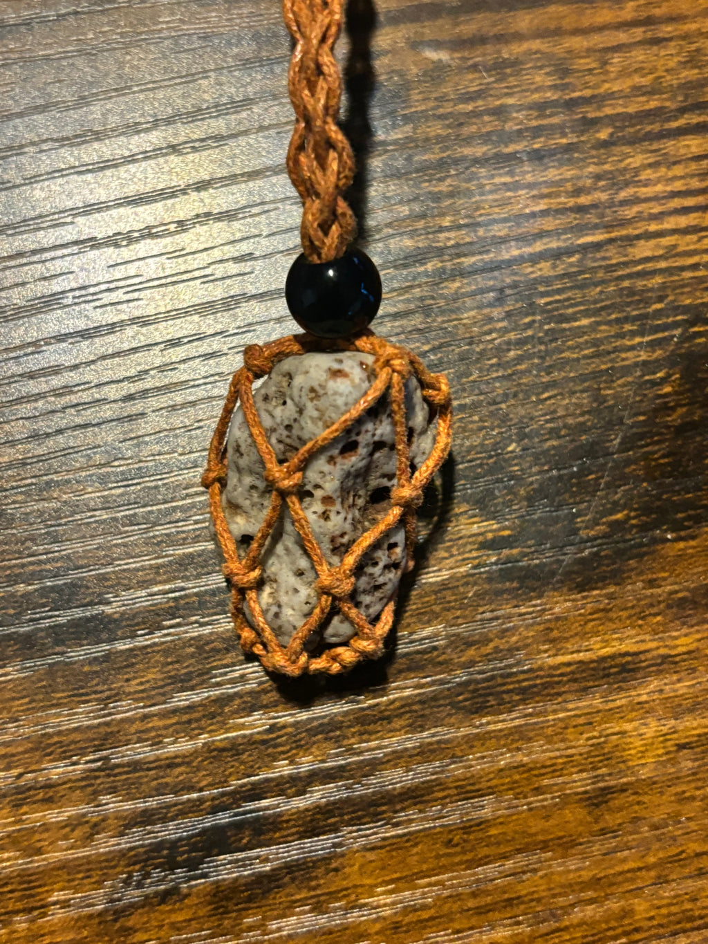 Woven Rope Necklace Copper- Chert Matrix