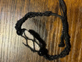 Woven Rope Bracelet Black- White Quartz