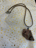 Wired Necklace- Rose Filled Cave Coral