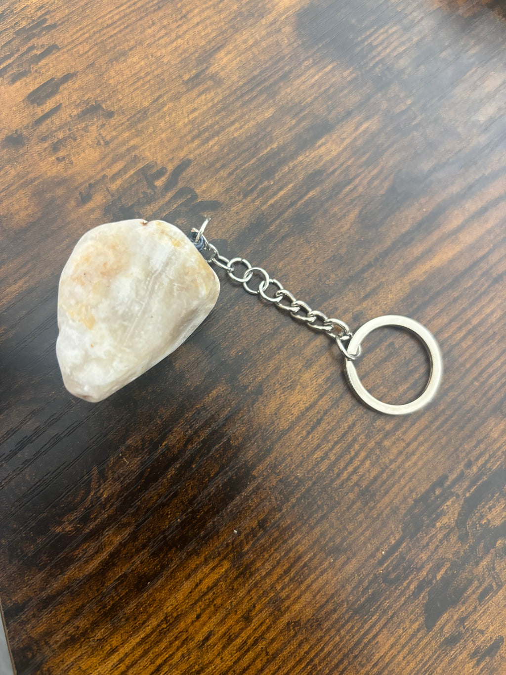 Keychain/Purse Charm- White Quartz
