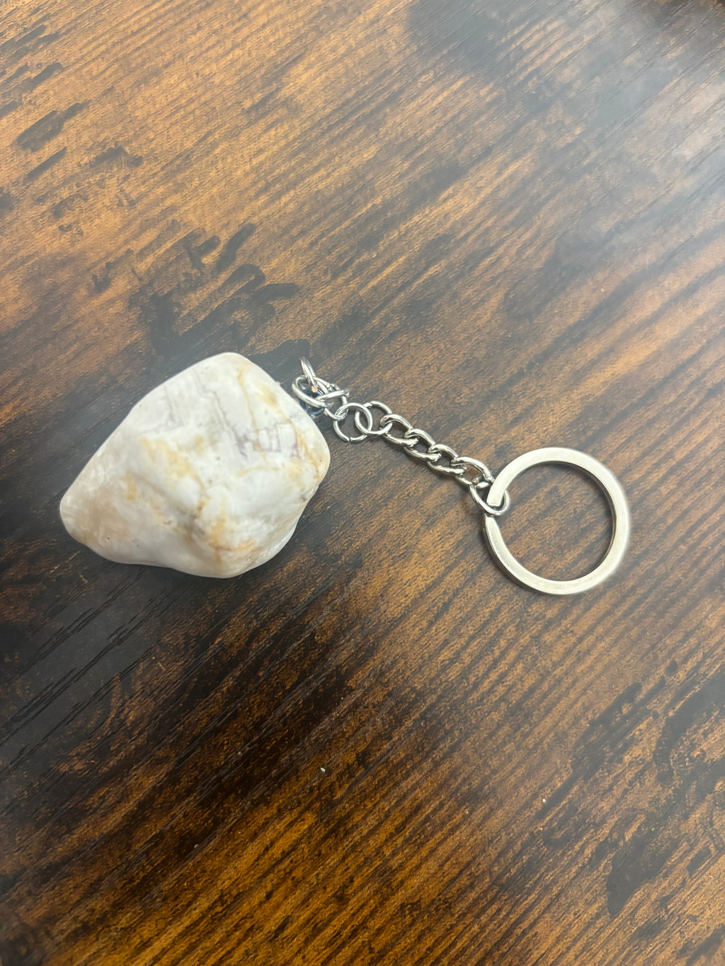 Keychain/Purse Charm- White Quartz