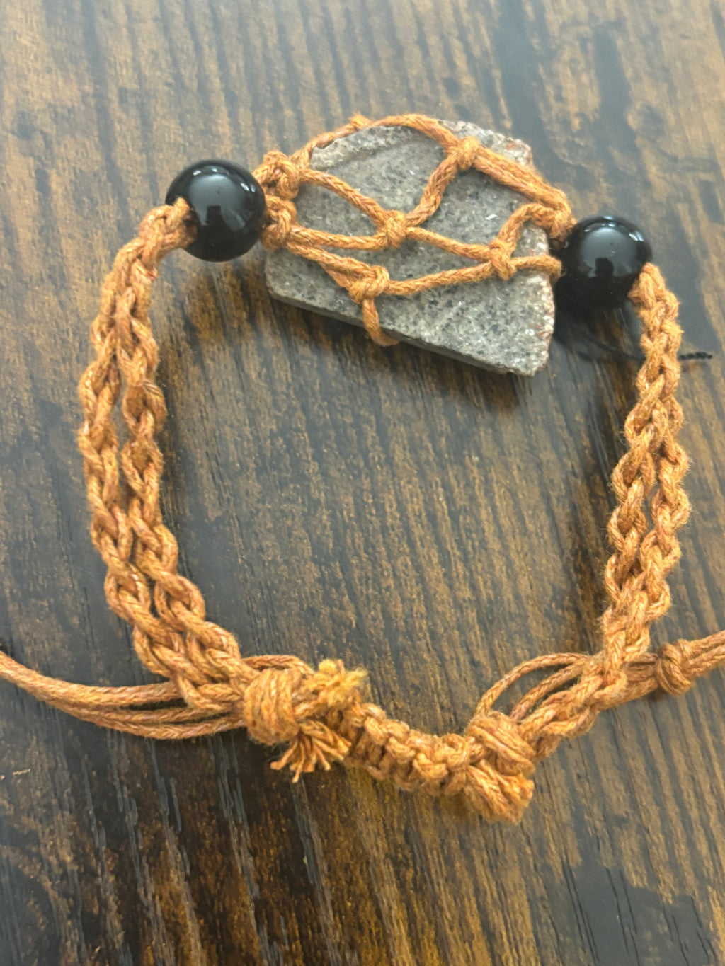 Woven Bracelet Copper- Sand Stone