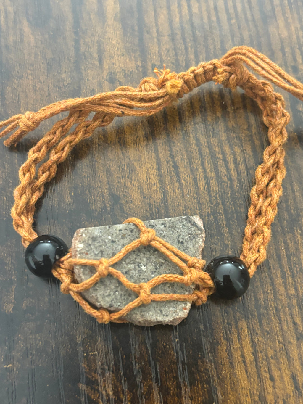 Woven Bracelet Copper- Sand Stone