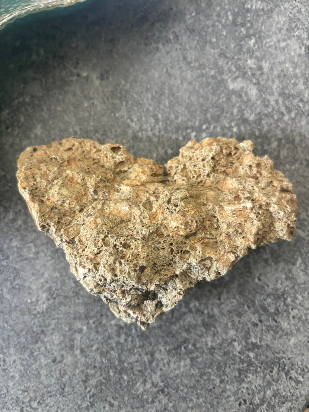 Green Sand Stone Heart