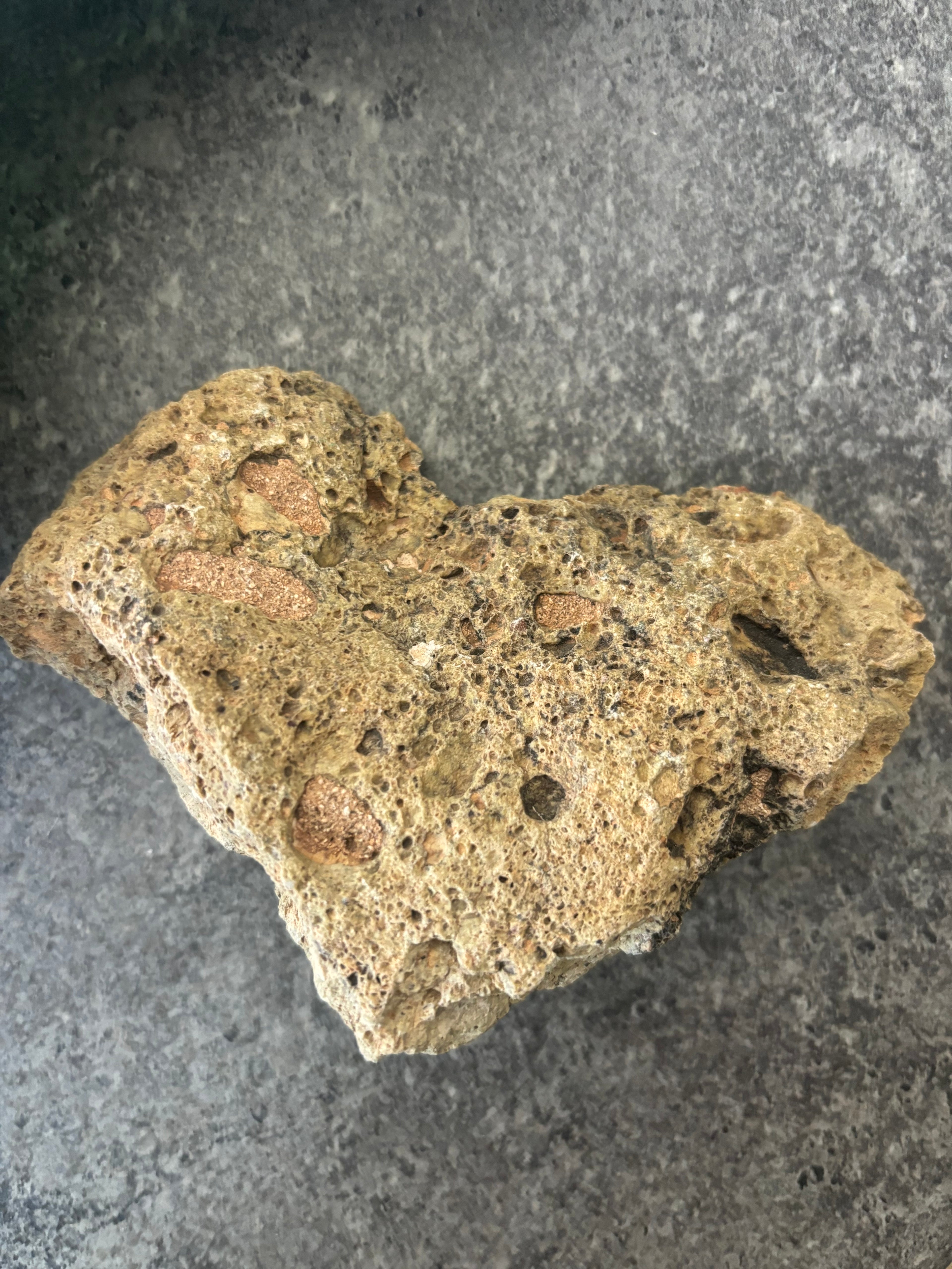 Green Sand Stone Heart