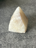 White Quartz Yellow Swirl Pyramid