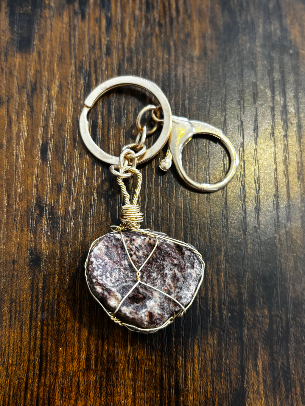 Leopard Skin Jasper Keychain