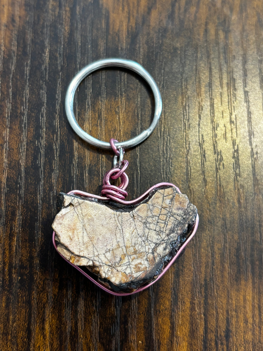 Petrified Wood Keychain