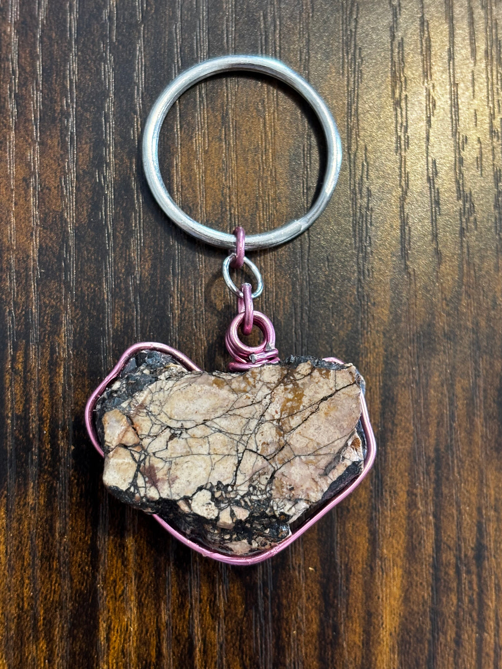 Petrified Wood Keychain