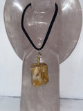 Yellow and White Quartz Necklace