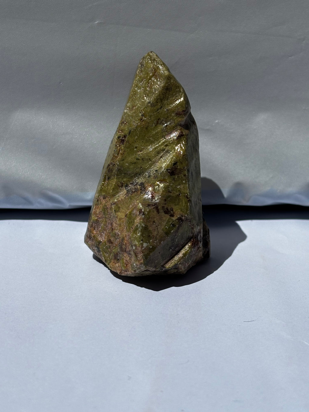 Limestone Matrix Serpentine Pyramid