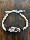 Woven Rope Bracelet- Red Cement