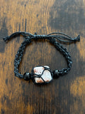 Woven Rope Bracelet Black- Cave Coral
