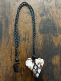 Woven Rope Necklace Black-Cave Coral Triangle