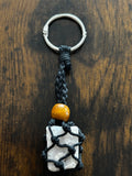 Woven Rope Keychain- White Quartz